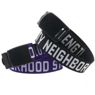 NEIGHBORHOOD NBHD S&L / P-BELT 19SS 黑色 織帶皮帶 腰帶【91MYNHAC06BK】