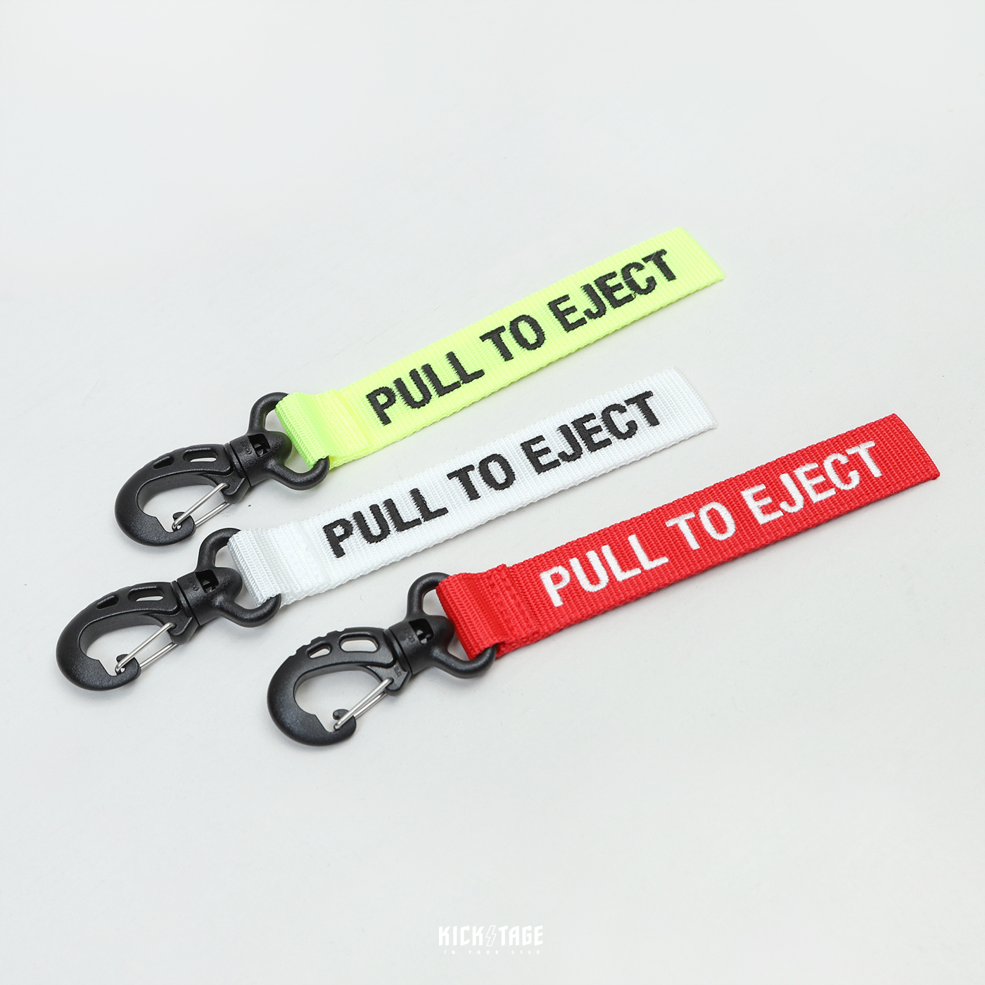 NEIGHBORHOOD F&F / E-KEYHOLDER 白色 紅色 螢光黃 帆布 LOGO 鑰匙圈 鑰匙扣 吊飾 【82MYNHAC08】