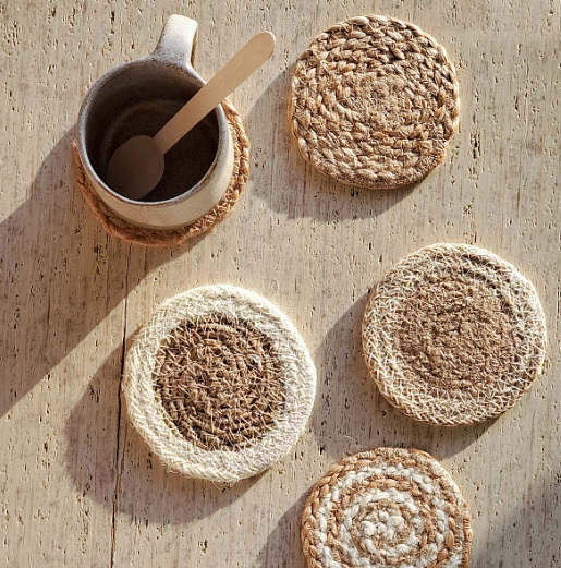 KORISSA｜天然杯墊｜套裝4入(兩色)