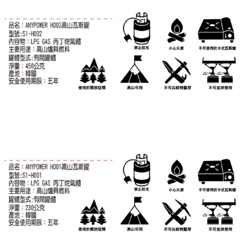 卡旺 高山瓦斯罐 230g(單罐)