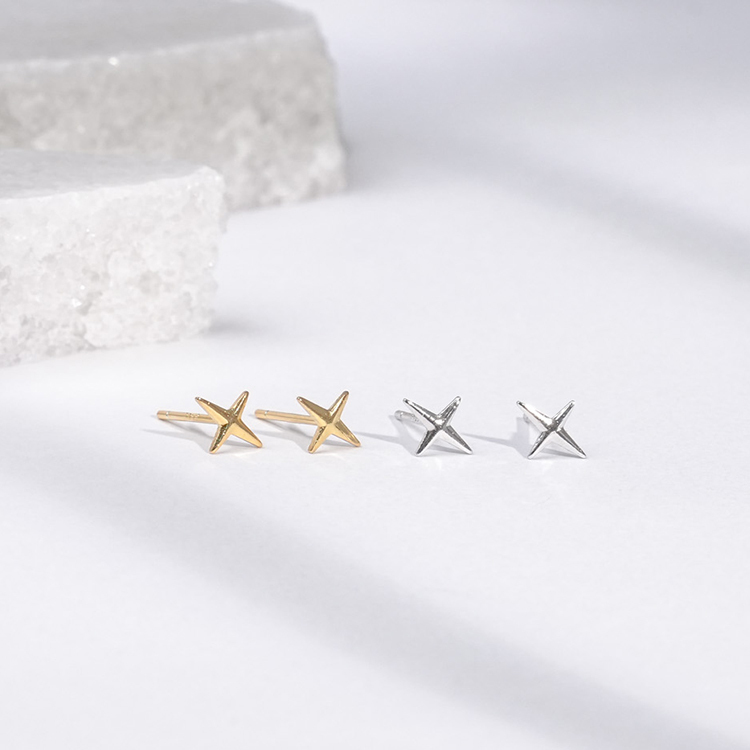 E146 閃耀星光| 純銀耳釘