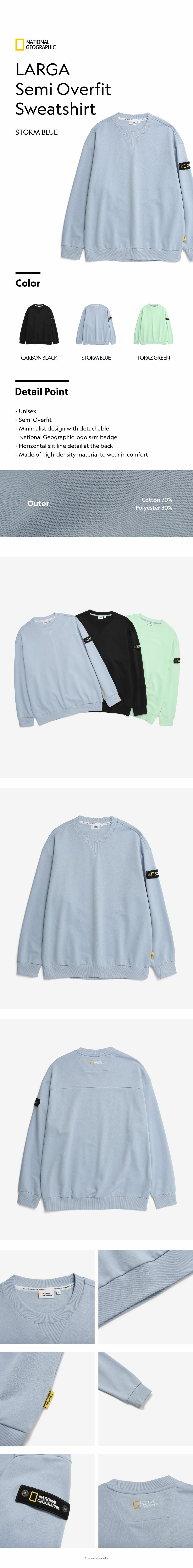 【NATIONAL GEOGRAPHIC】 Comfortable Overfit Sweatshirt ★ National Geographic Mens Survey Expedition Hoodie Oversized