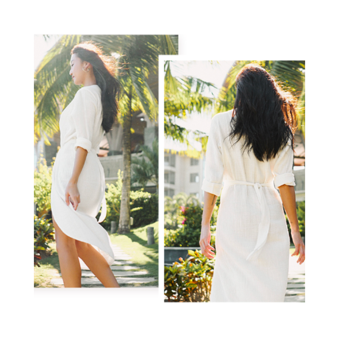 ▲斷貨 Yukari Savi 純棉沙灘裹裙連身洋裝 [LF005]