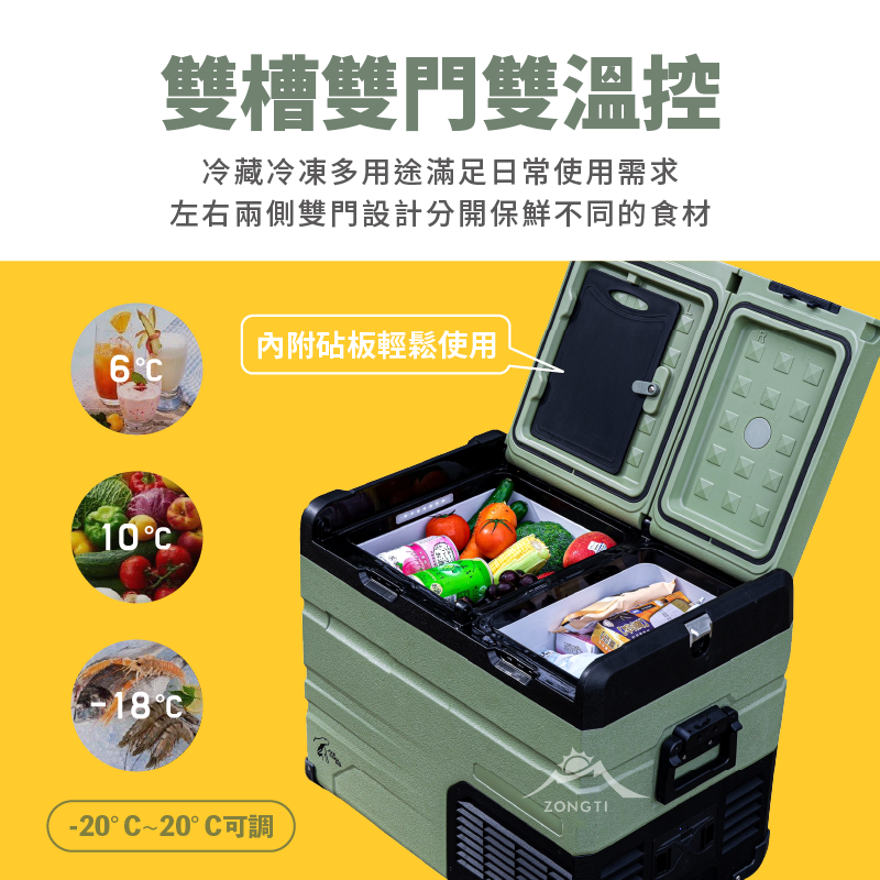 【JUZ COOL艾比酷】MS系列 車載雙槽行動冰箱 LG壓縮機  MS-35/45/55