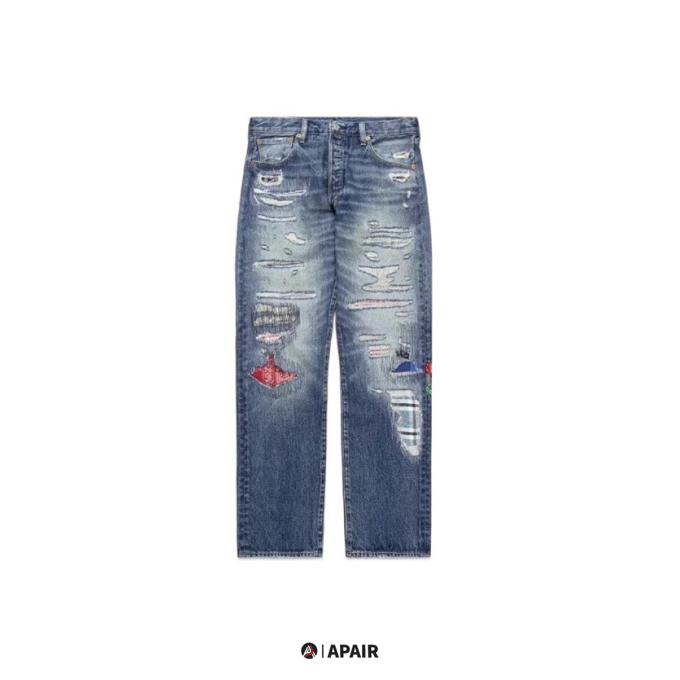 【APAIR】預購 Clot x Levi's 501系列 聯名款 破壞 水洗丹寧 SESC230563