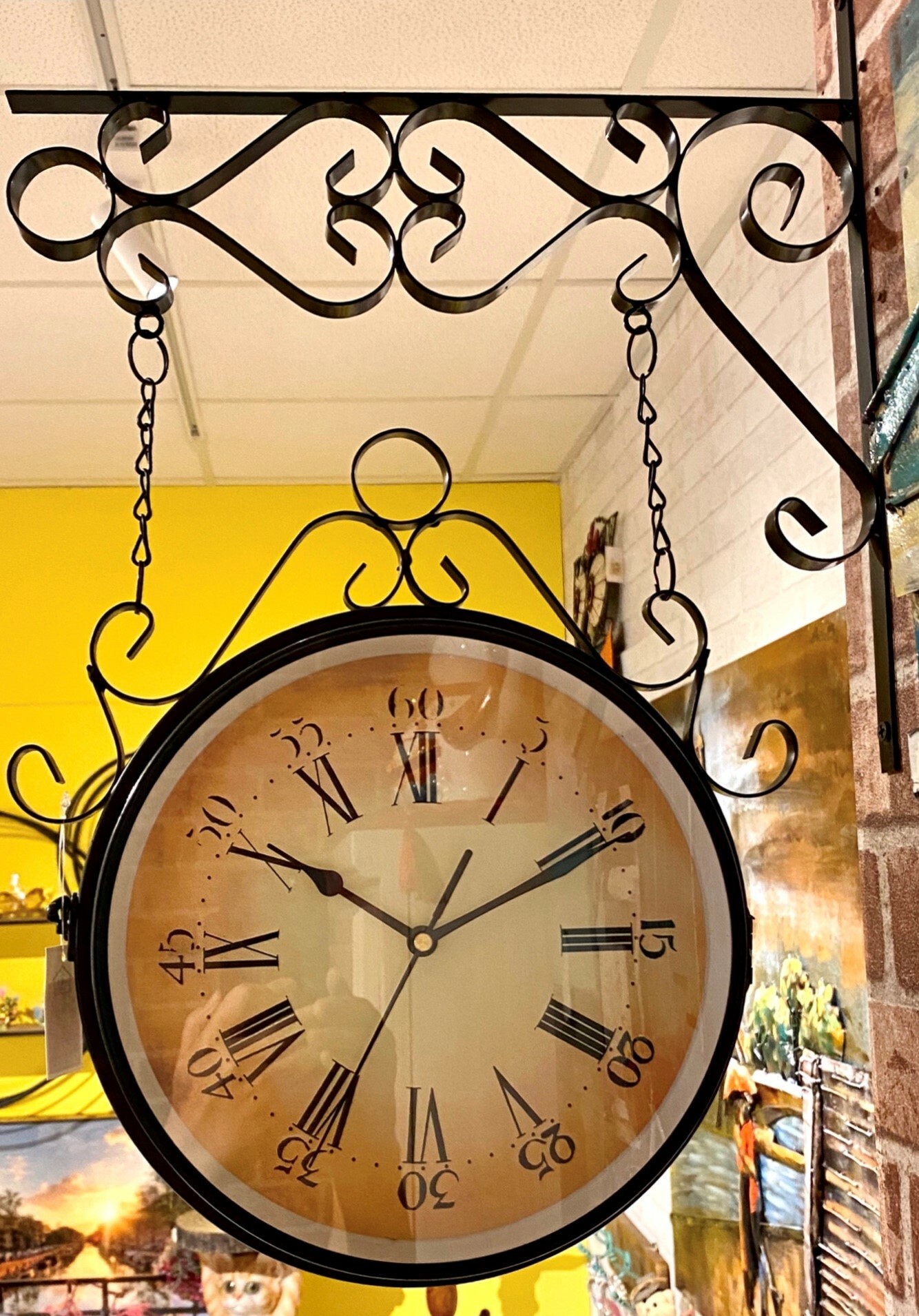 雙面掛鐘-黑/白