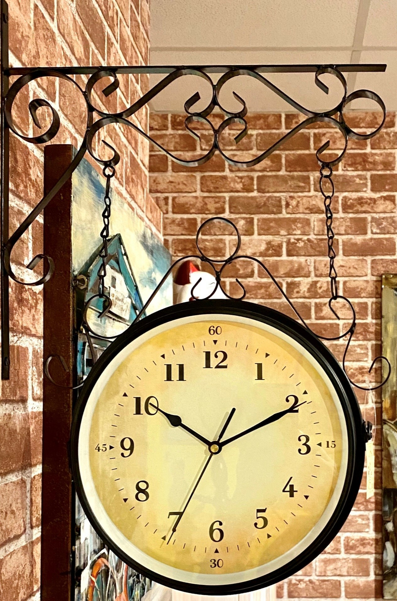 雙面掛鐘-黑/白