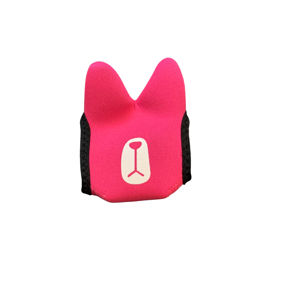 ▲鉄市設計-二級頭造型保護套-雙面黑粉狗