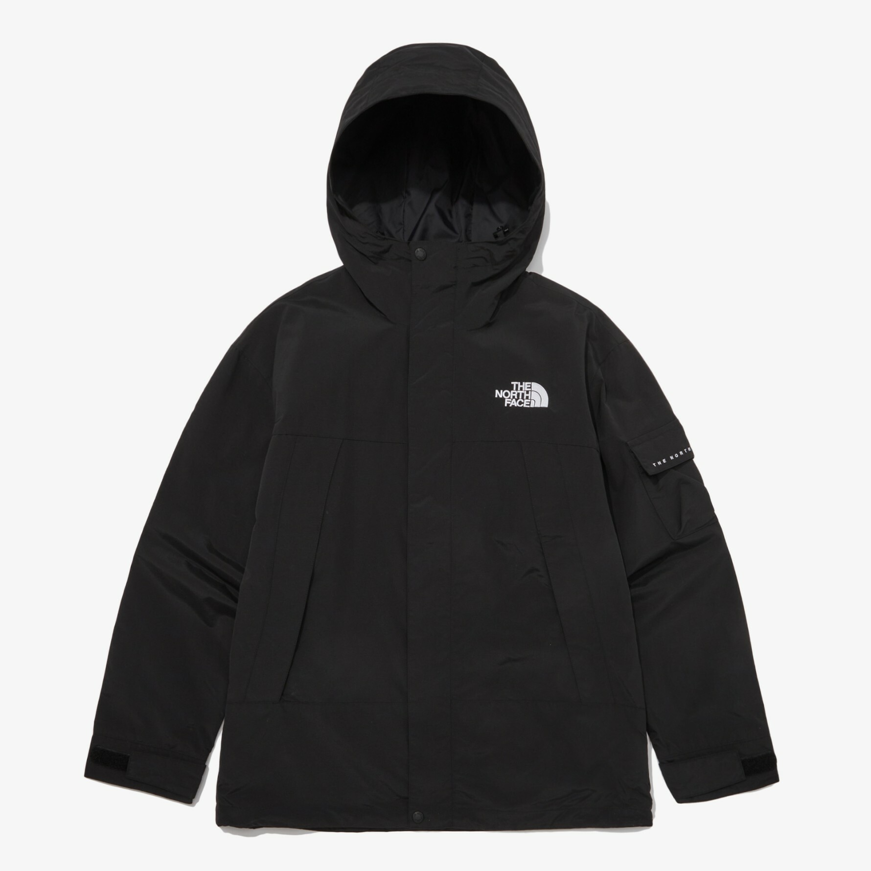 THE NORTH FACE 白標 MANTON 臂繡口袋  連帽 外套 黑 NJ3BP01J