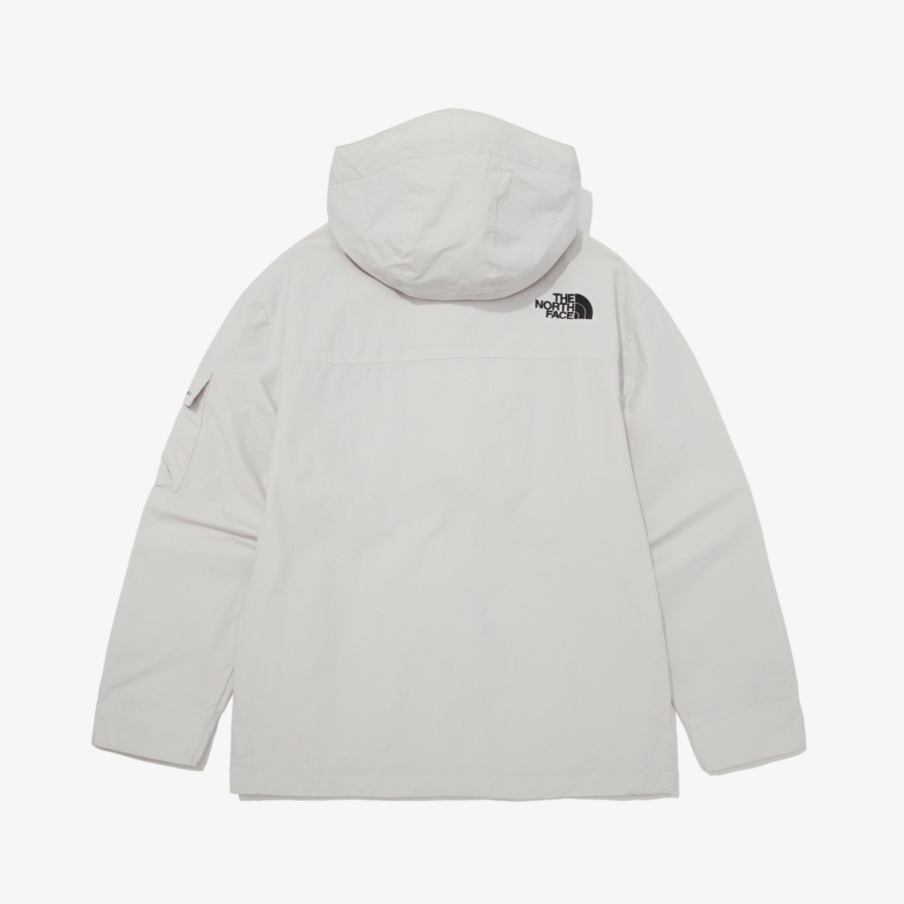 THE NORTH FACE 白標 MANTON 臂繡口袋 連帽 外套 白灰 NJ3BP01L