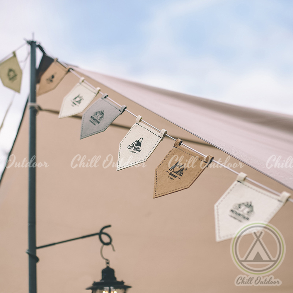 露營毛氈五角旗－(12片)