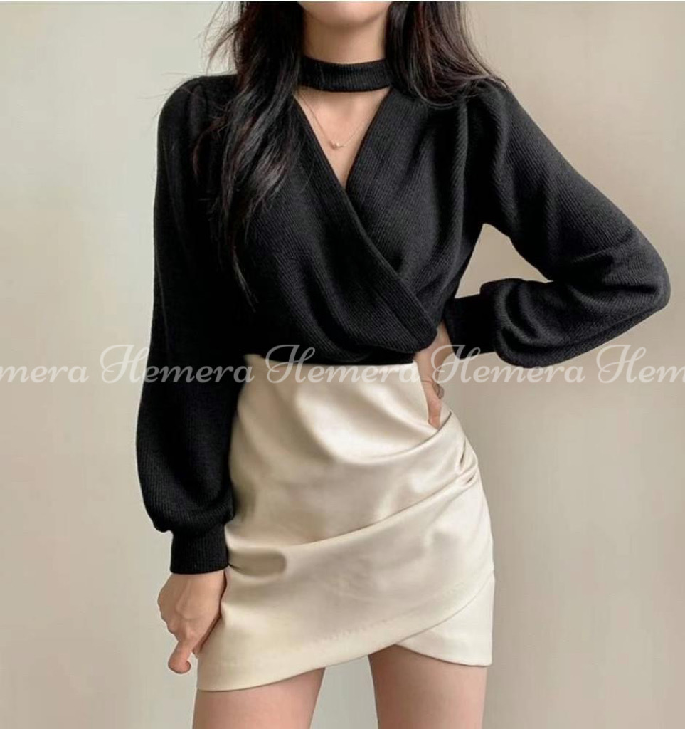 TP23W0216 CHOKER WRAPPING短版上身