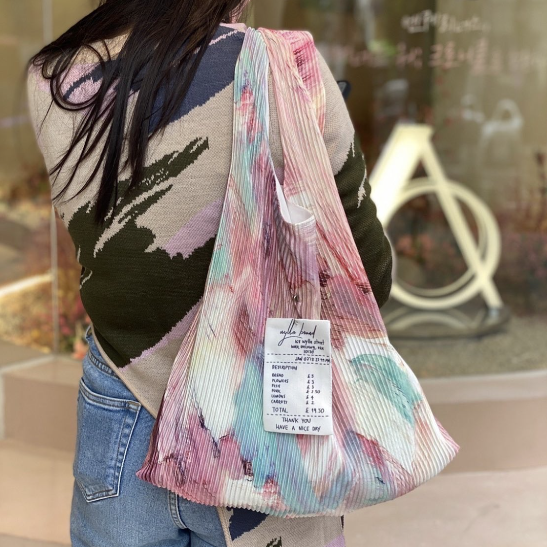 Wylla 泰國手做百摺背袋 乾燥玫瑰