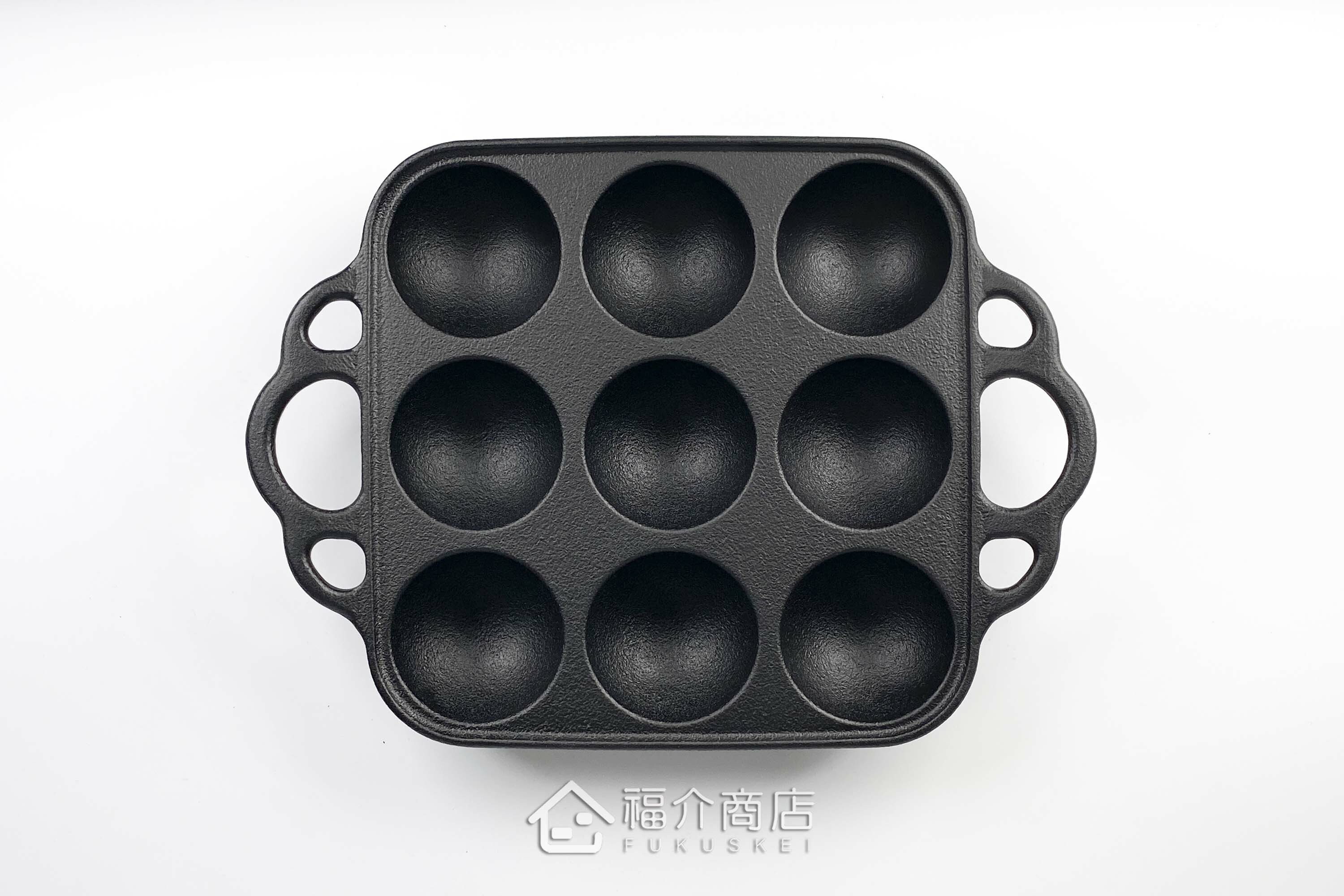 製作章魚燒的鑄鐵烤盤