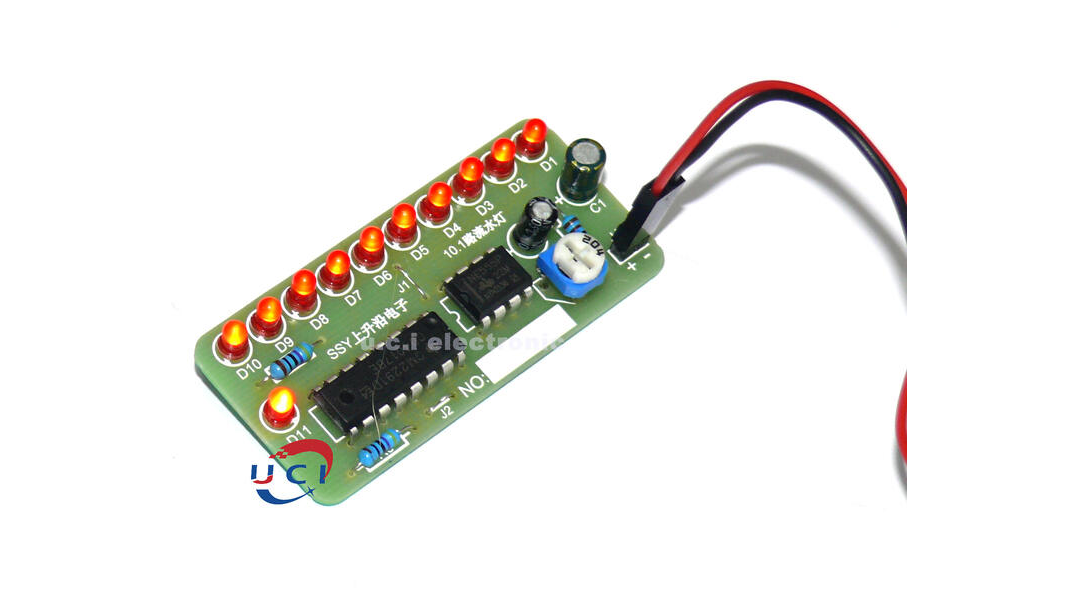 【UCI電子】 (8-1) 流水燈diy套件 555+CD4017電子DIY製作實訓 新手入門焊接練習散件