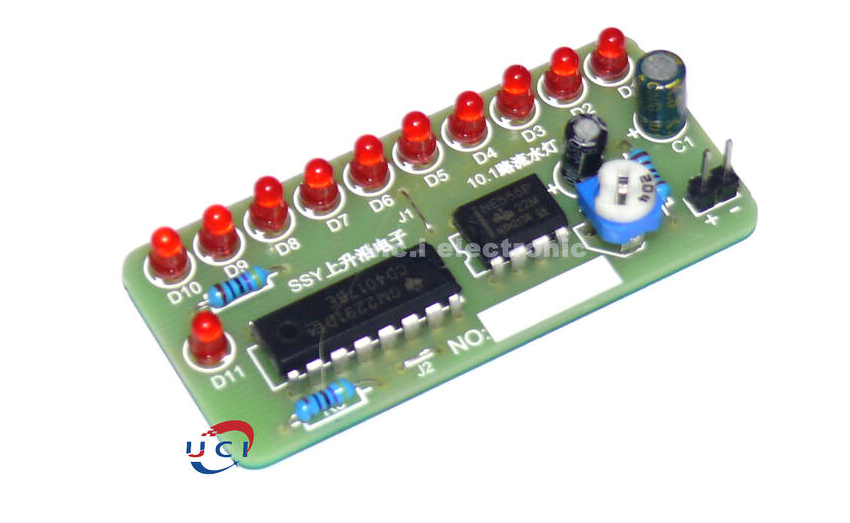 【UCI電子】 (8-1) 流水燈diy套件 555+CD4017電子DIY製作實訓 新手入門焊接練習散件