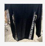 [S] KARL LAGERFELD LOGO TAPE RIBBED SKI SWEATER,BLACK, L2ZSS700-BLK, [FINAL SALE]  (SKL472)