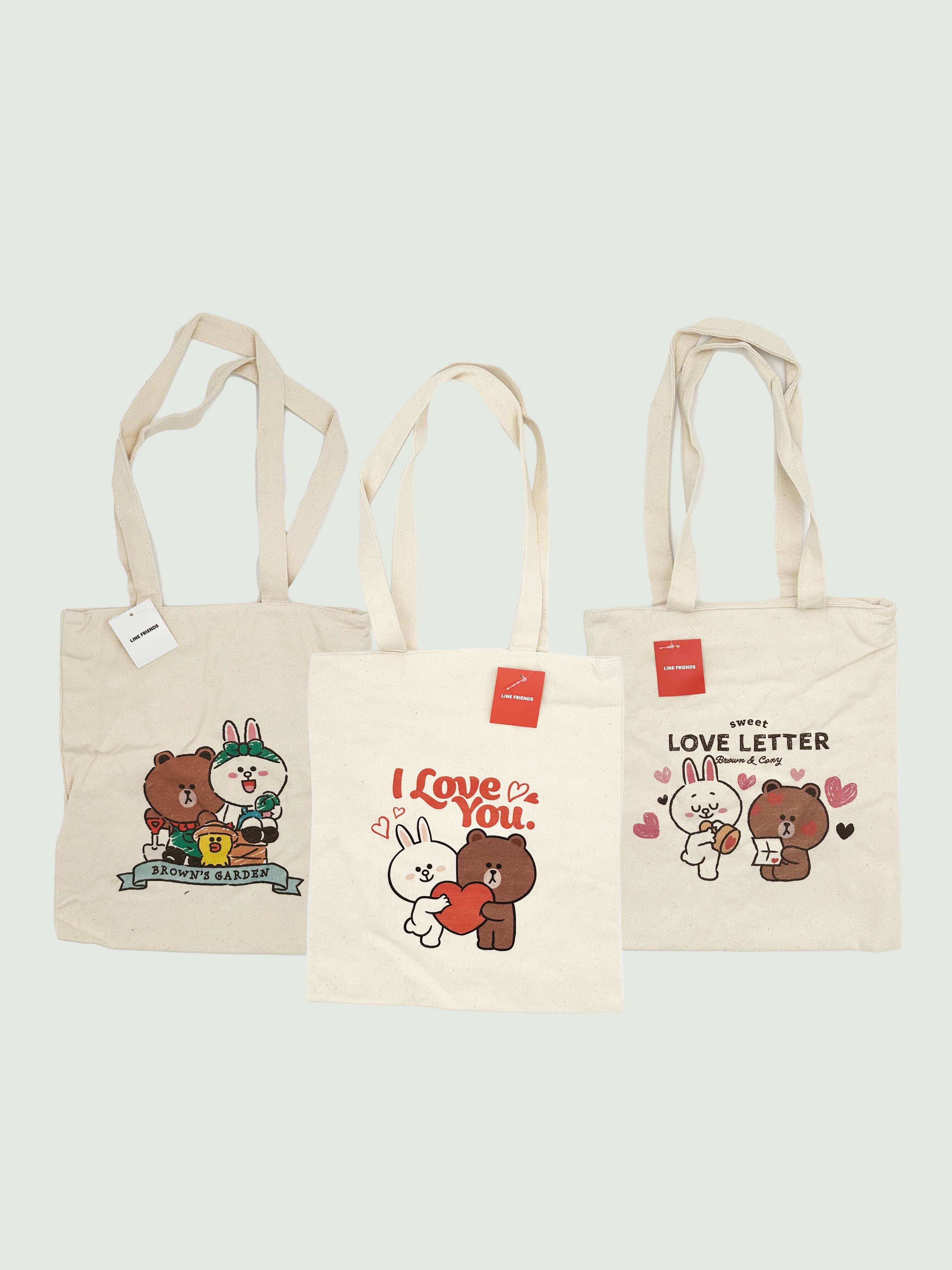 Line Friends Brown & Cony Tote Bag