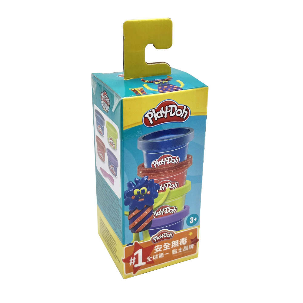 《 Play-Doh 培樂多 》 迷你繽紛派對4罐黏土組 - 藍