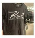 [S] KARL LAGERFELD BIG LETTERING LOGO PRINT TEE,BLACK/WHITE, L2WHB046-BLW (SKL480)