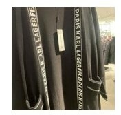 [S] KARL LAGERFELD LOGO TAPE LONG CARDIGAN,BLACK, L2KSS756-BLK (SKL483)