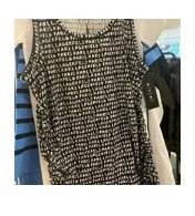 [S] KARL LAGERFELD ALL OVER LOGO SLEEVELESS T-SHIRT,BLACK/WHITE, L2EHZ851-B0O, FINAL SALE (SKL489)