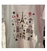 [S] KARL LAGERFELD WHIMSY PARIS LOGO TEE,WHITE, L1WH0021-WHT (SKL491)