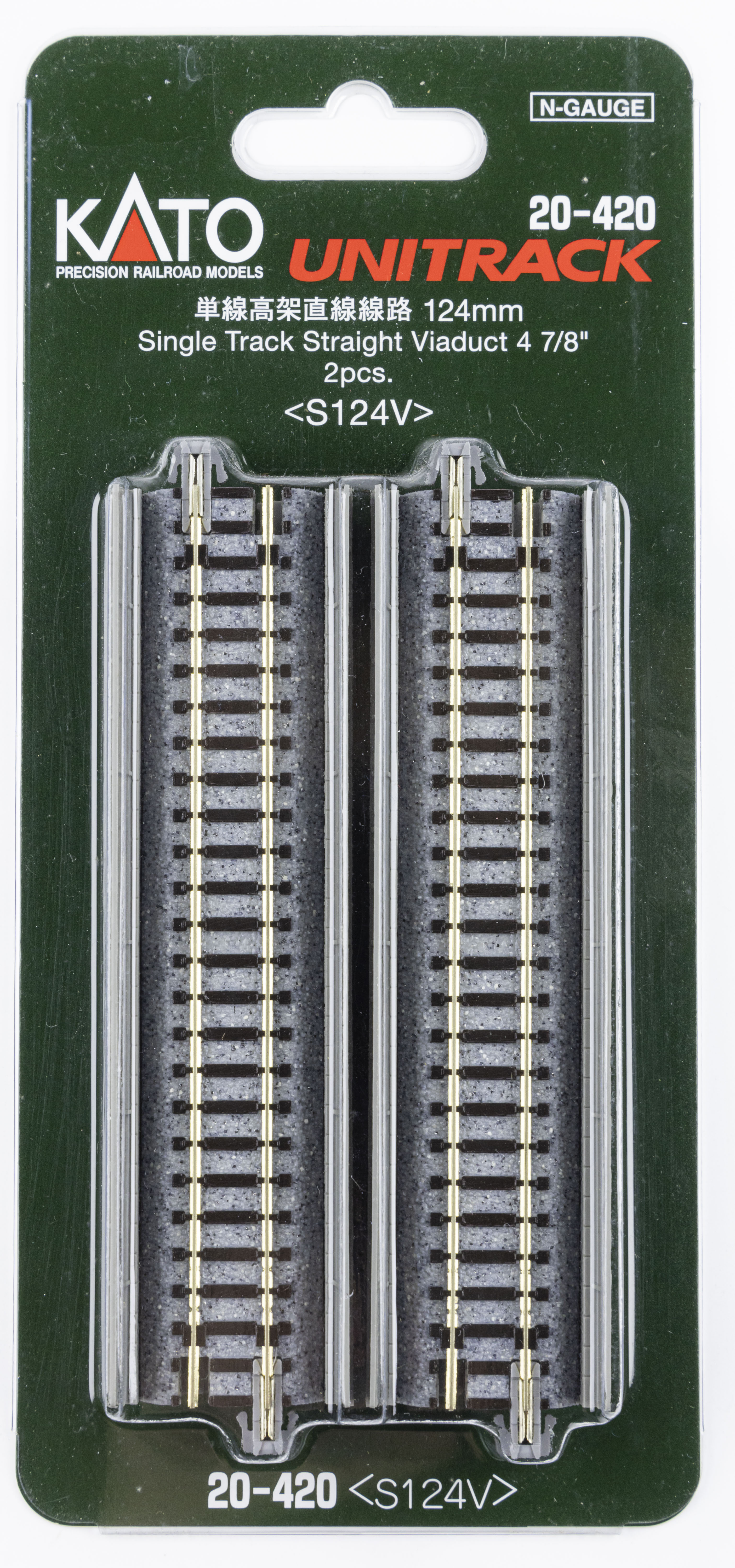 Kato 20-420 N規 124mm 單線高架