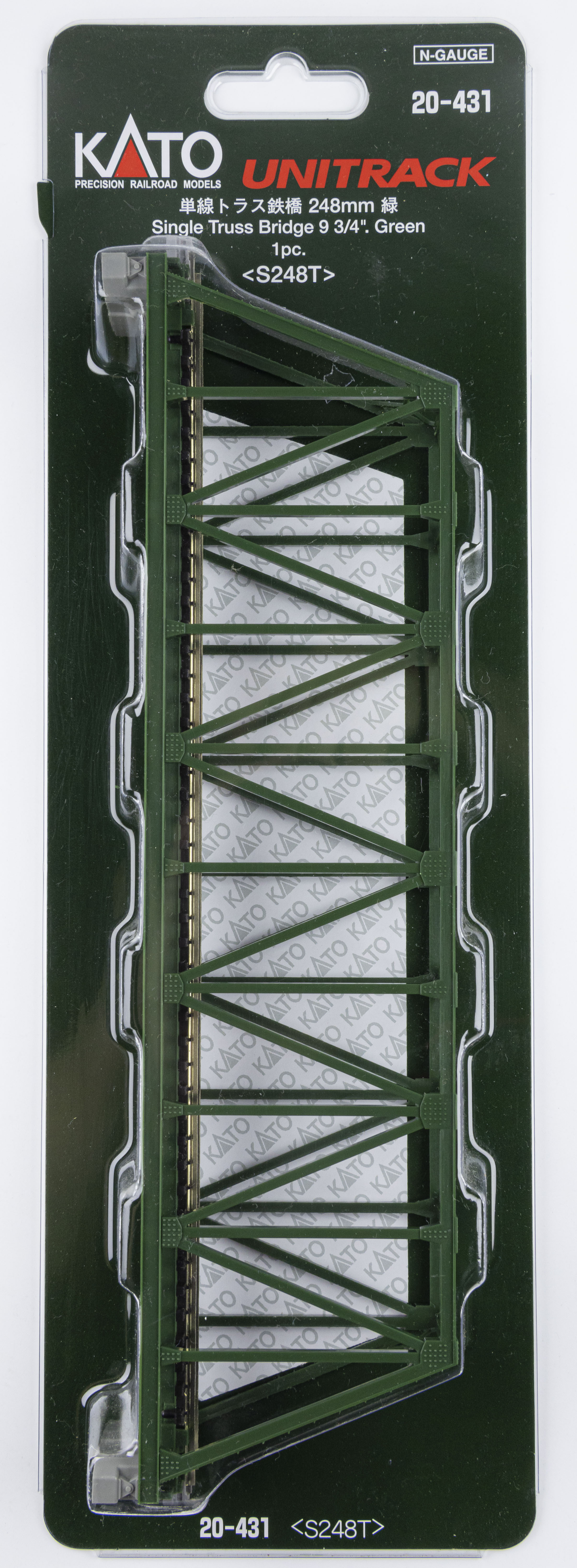 Kato 20-431 N規 綠色單線鐵橋 S248mm