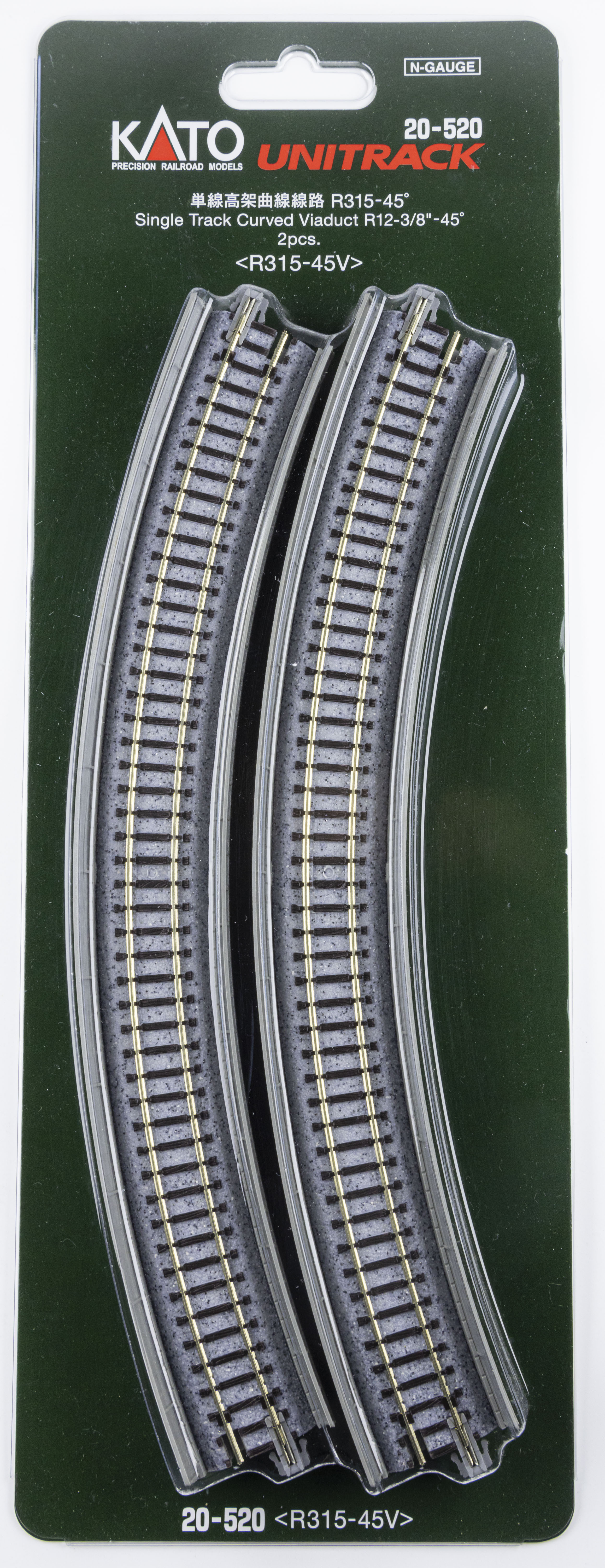 Kato 20-520 單線高架曲線線路 315mm 45度
