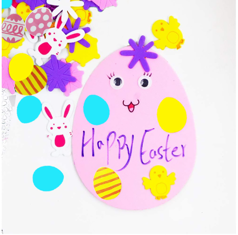 復活節彩蛋手工套件EVA 貼紙裝飾 18 件 YZ-FZ49