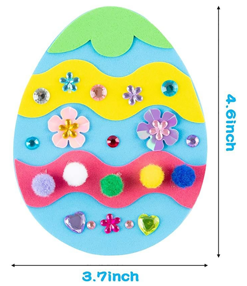 復活節彩蛋手工套件EVA 貼紙裝飾 18 件 YZ-FZ49