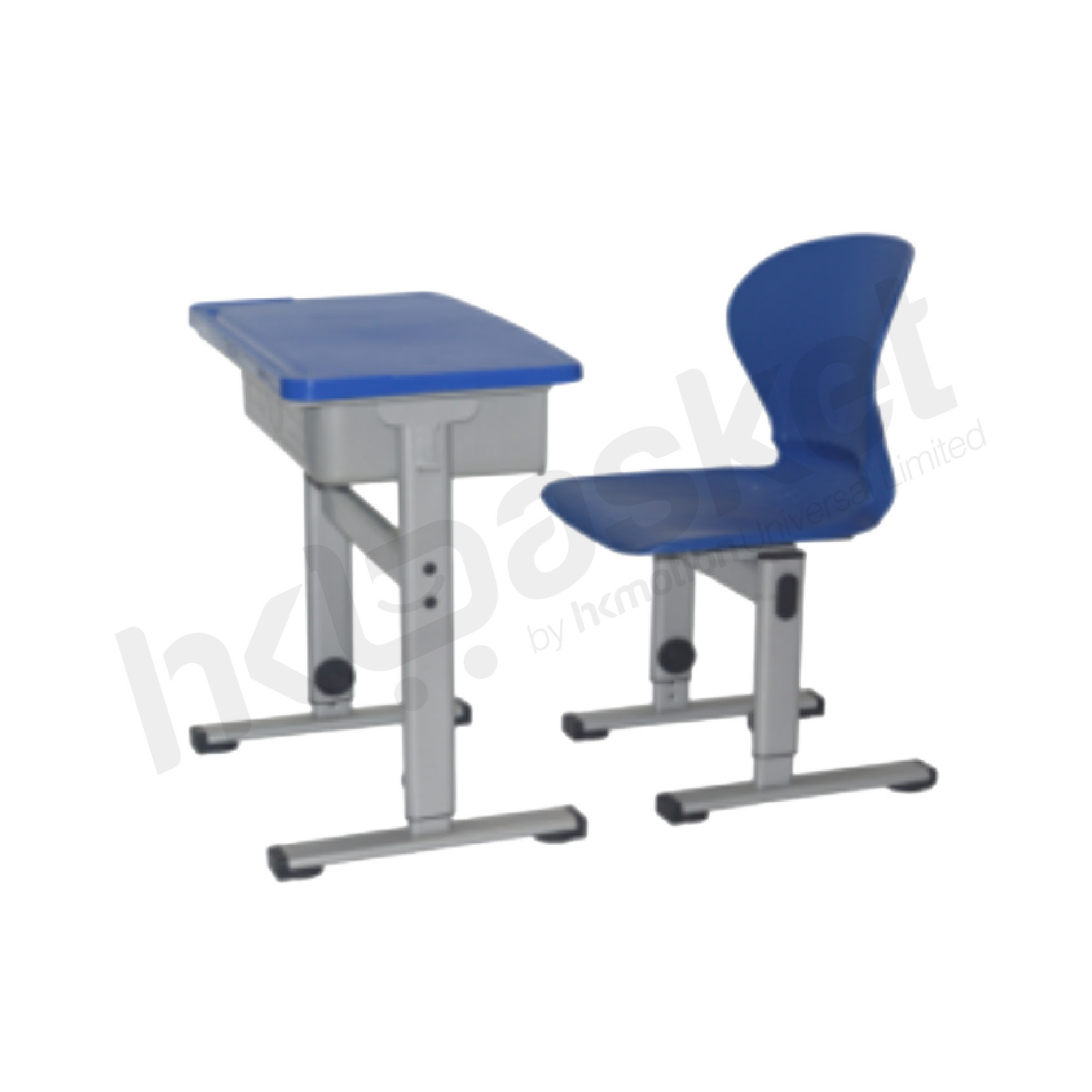 HKpluz Classroom Student Desk and Chair Set - ZDA808+KZ03