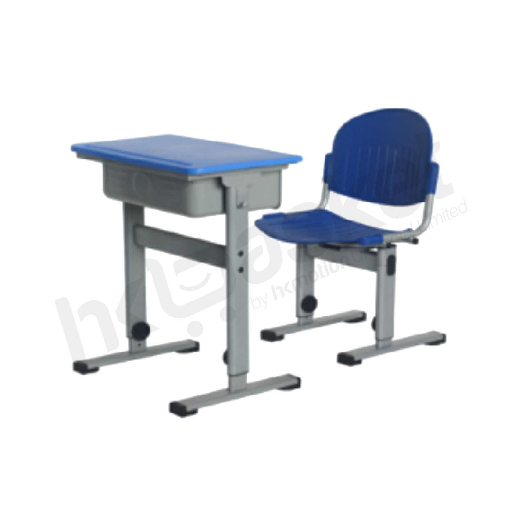 HKpluz Classroom Student Desk and Chair Set - ZDB808+KZ02