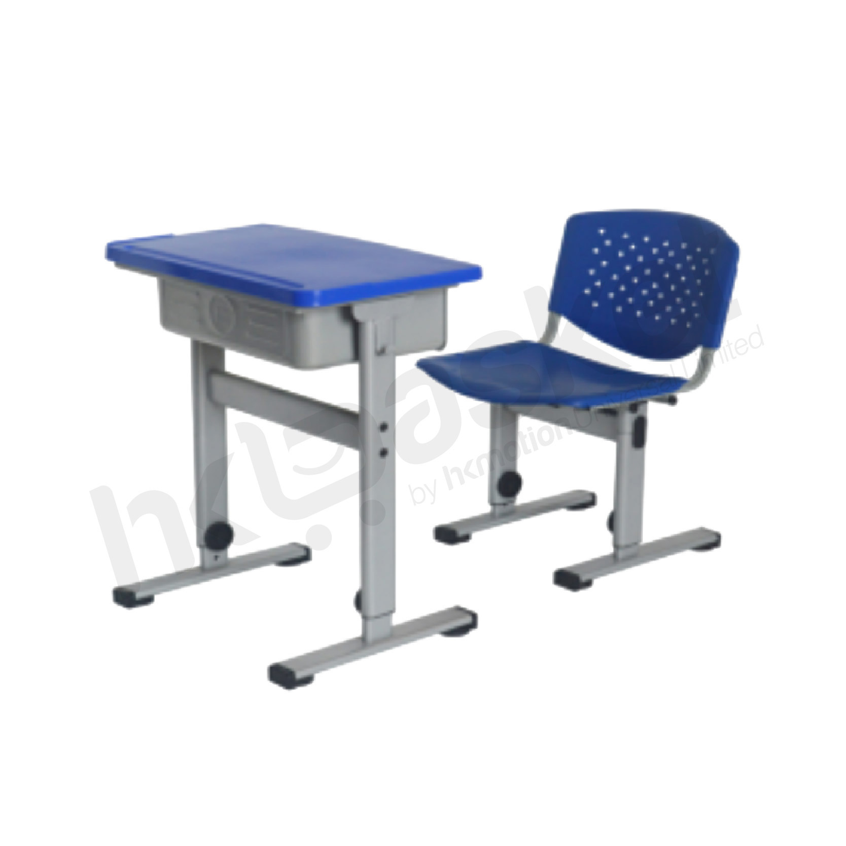 HKpluz Classroom Student Desk and Chair Set - ZDE808+KZ03