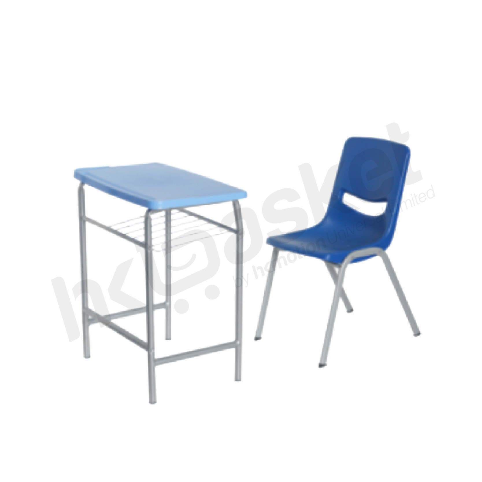 HKpluz Classroom Student Desk and Chair Set - ZDH01+KZ01