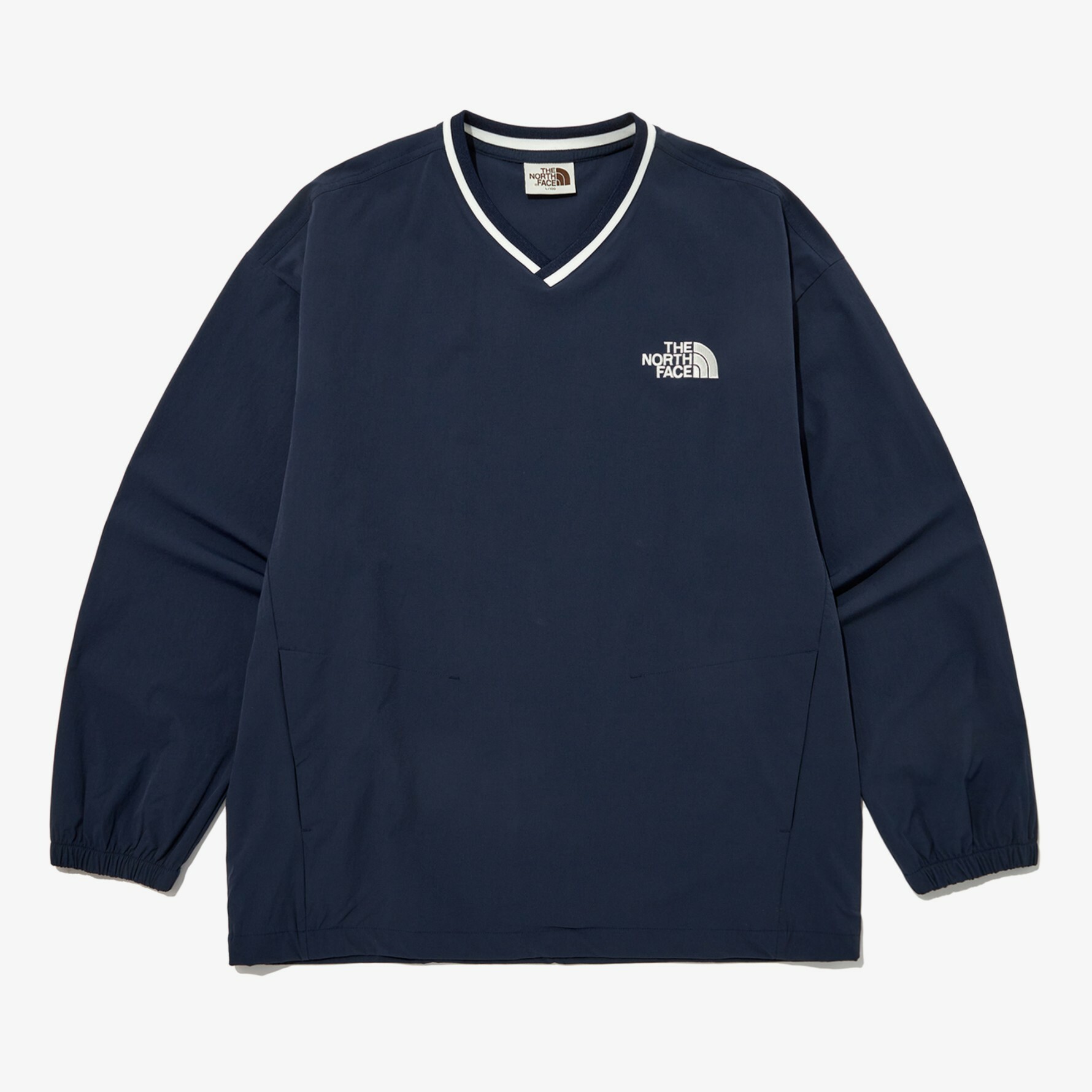 THE NORTH FACE 白標 FIELD CREWNECK 水手V領 大學T 深藍 NM5MP06J