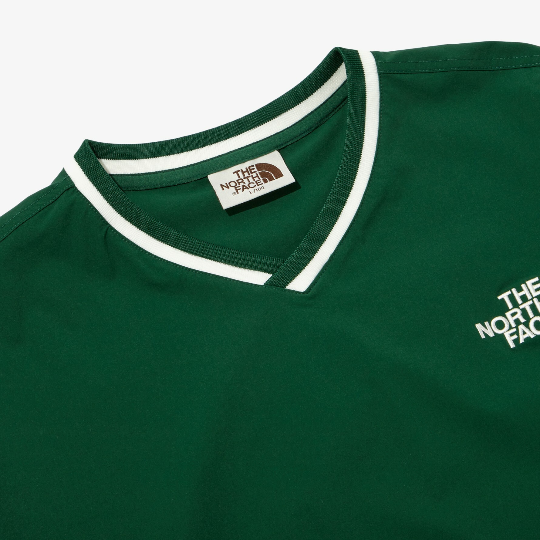 THE NORTH FACE 白標FIELD CREWNECK 水手V領大學T 綠NM5MP06K