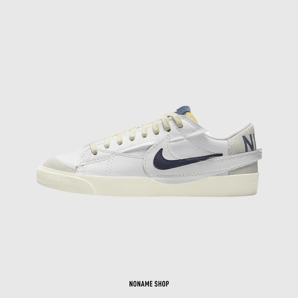 💥出清特價💥 NIKE Blazer Low 77 SE 雙勾 解構 奶油白藍 (男款)