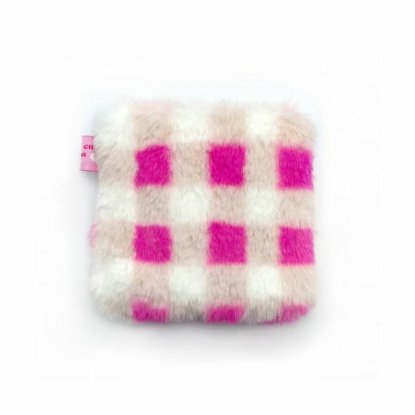 JCC 粉紅野餐格方型零錢包