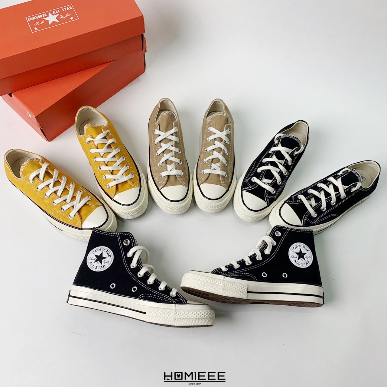 Converse 1970 All Star 黑白 奶茶色 帆布 低筒 高筒 情侶款 [162058C] [162050C]