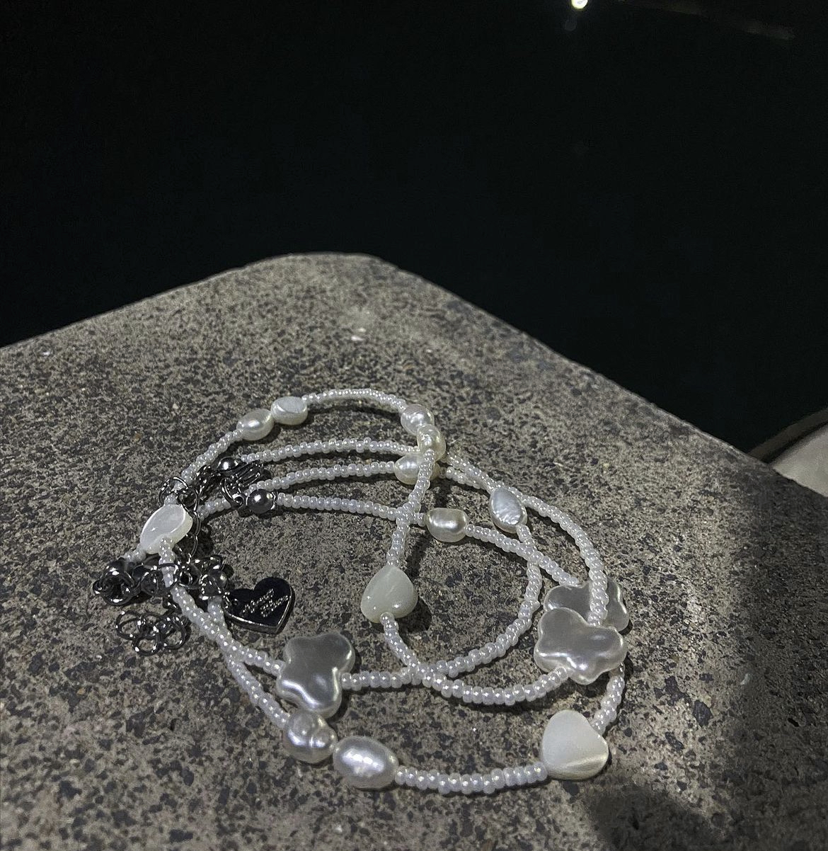 Almost Blue -  BUTTERFLY PEARL NECKLACE