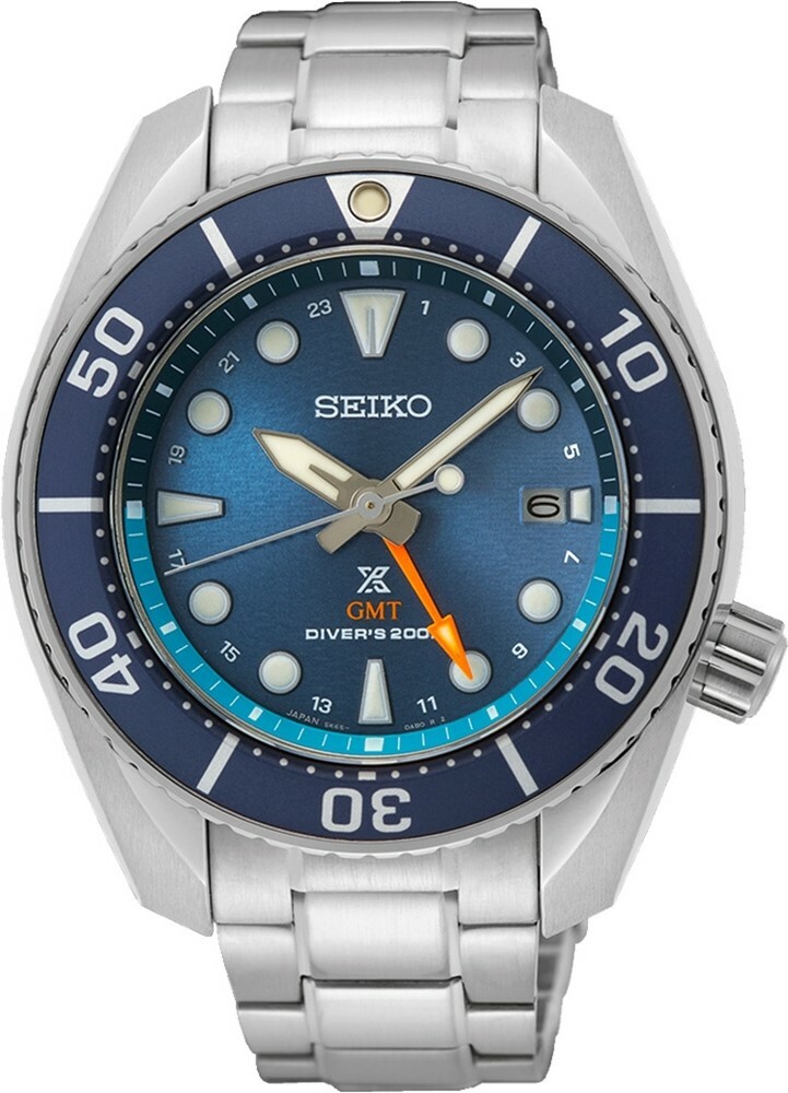 萬年鐘錶 - SEIKO PROSPEX  經典藍面 SUMO GMT 太陽能潛水運動男錶 SFK001J1 / 5K65-0AA0B  錶徑45MM