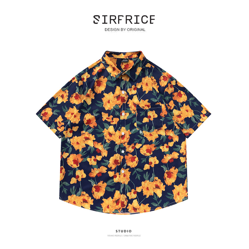 花襯衫 碎花襯衫 滿版