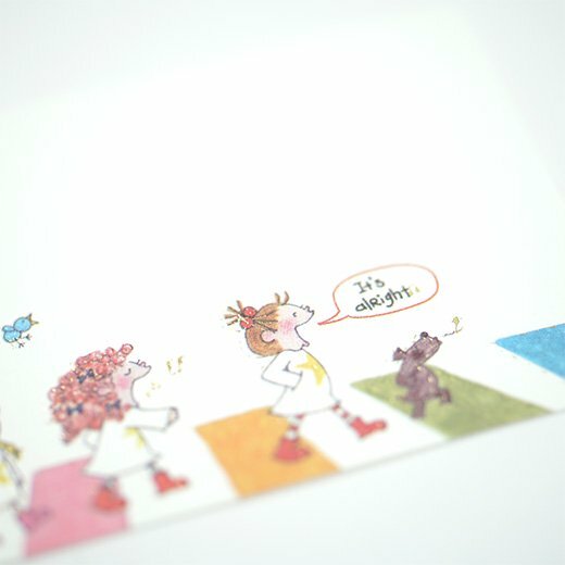 COCO醬 彩虹來了 8枚凸版印刷小卡片｜日本Greeting Life