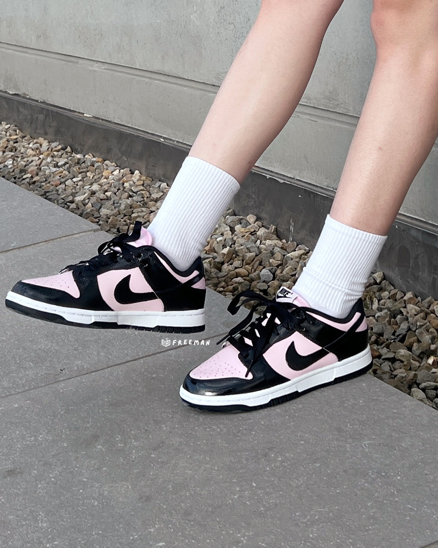 Nike Dunk Low ESS Black&pink 漆皮DJ9955-600