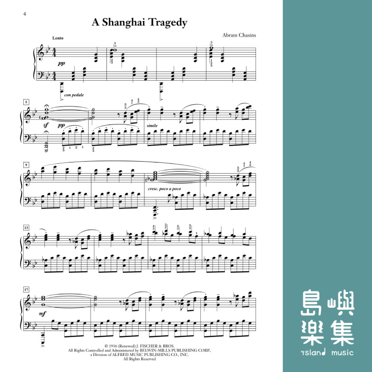 Chasins: Three Chinese Pieces: Piano Book