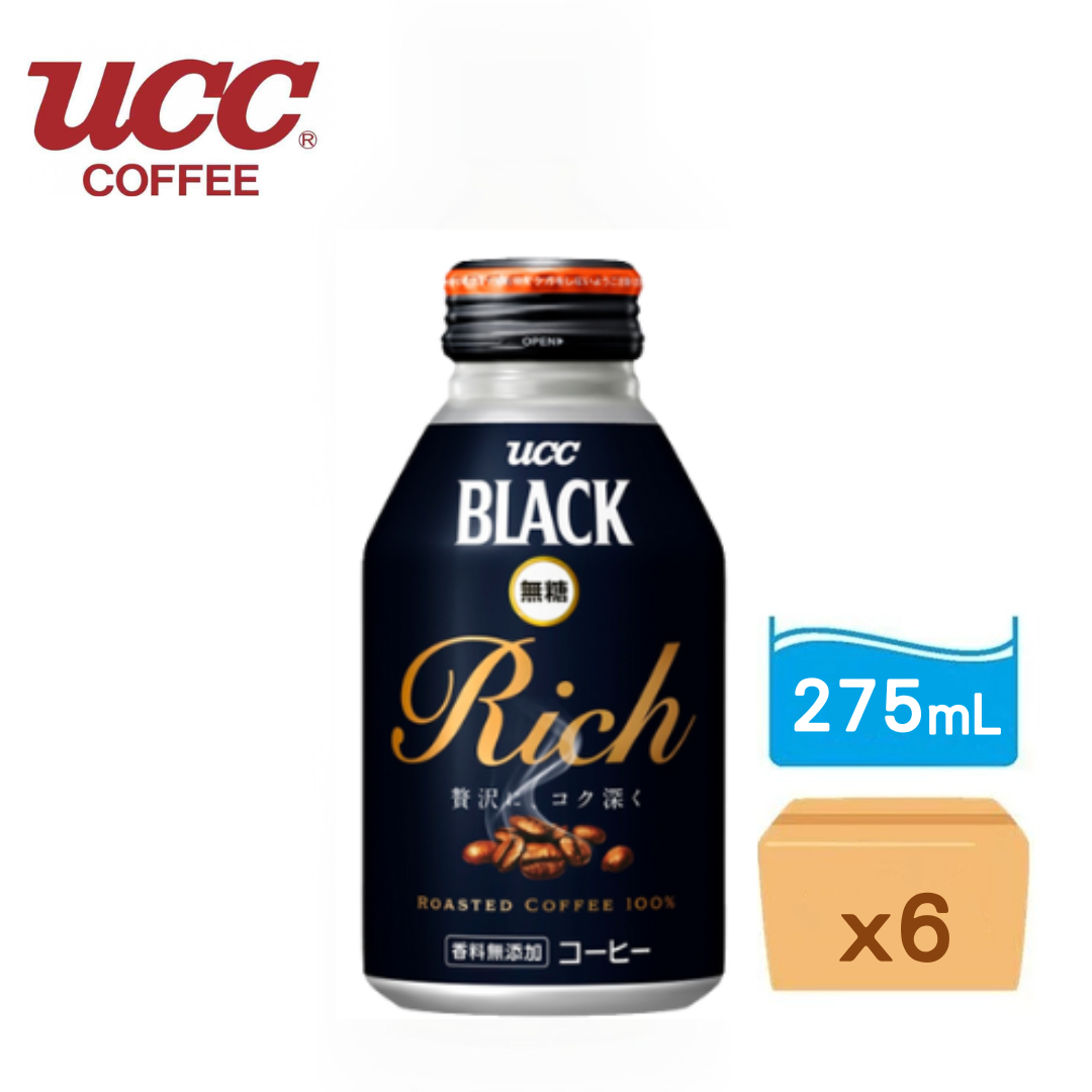 UCC無糖黑咖啡 275ml x 6支