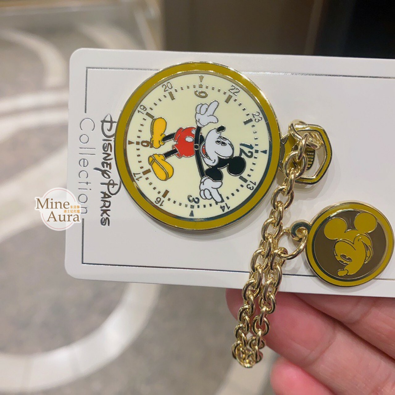 米奇 Mickey 懷錶造型 徽章 PIN -上海迪士尼樂園