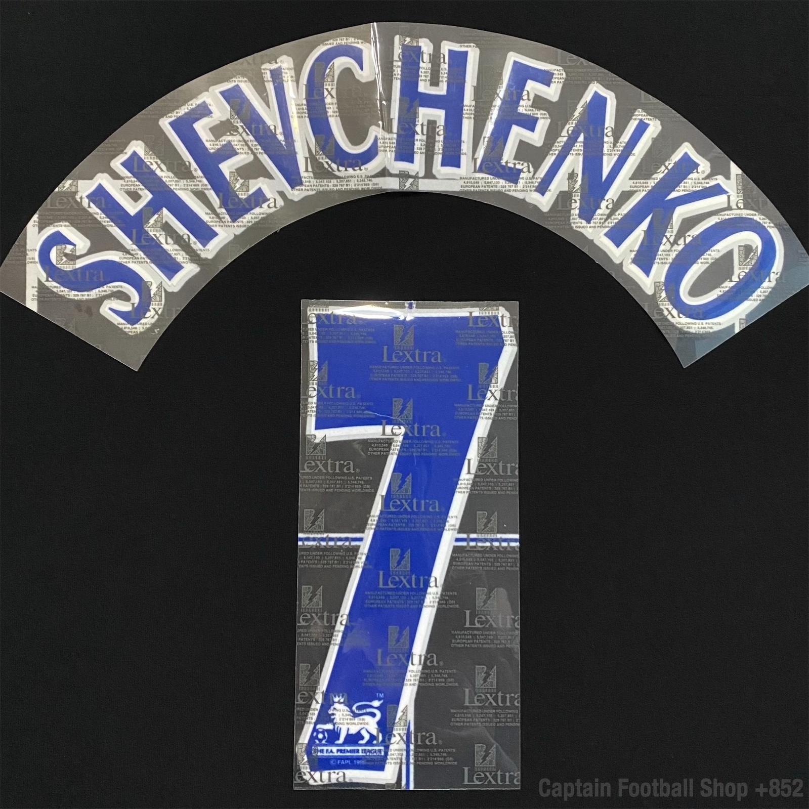 Official 2006-2007 Chelsea Premier League player issue Nameset #7 SHEVCHENKO
